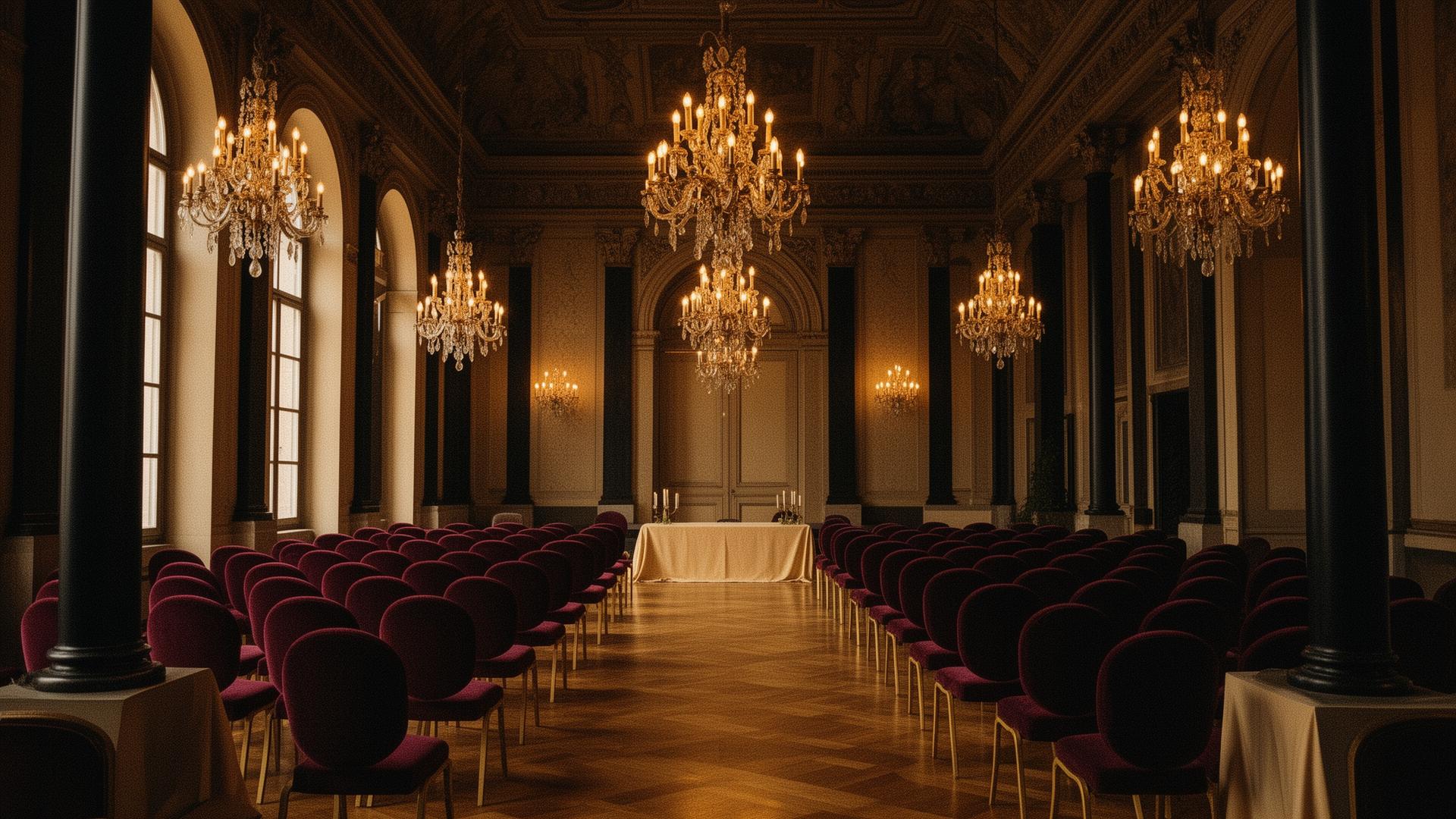 Grand candlelit ballroom